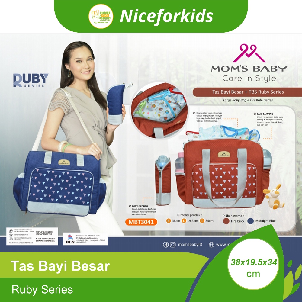 Mom's Baby Tas Bayi Besar Ruby Series MBT3041 / Tas Perlengkapan Bayi / Tas Baju Bayi