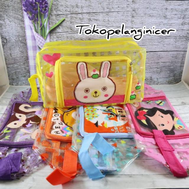 Tas Pouch Kosmetik Travel Organizer Penyimpanan Make UP Serbaguna Tokopelanginicer