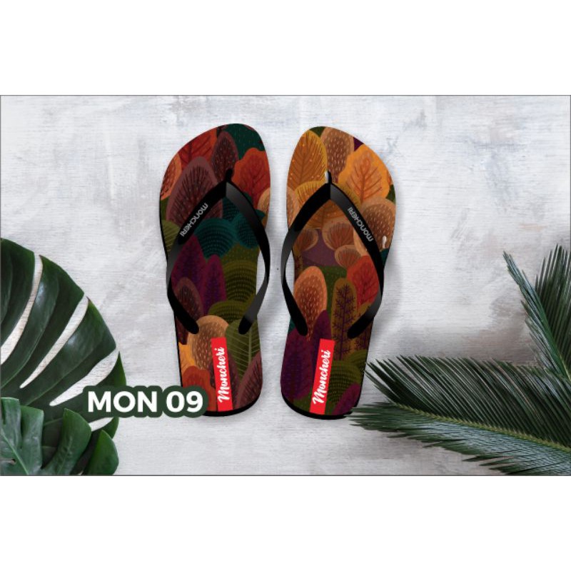 Sandal Jepit Wanita Printing Sendal Model Terbaru