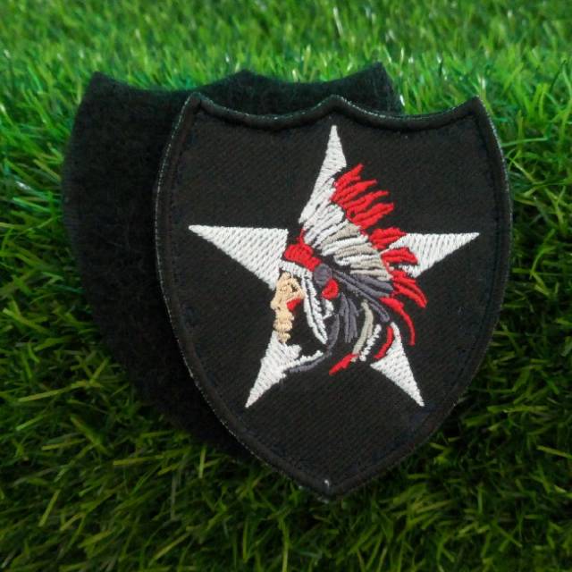 Bordir Velcro US Army Indian Head Division WW2 Emblem Badge Kemeja John Lennon The Beatles Velkro Pa