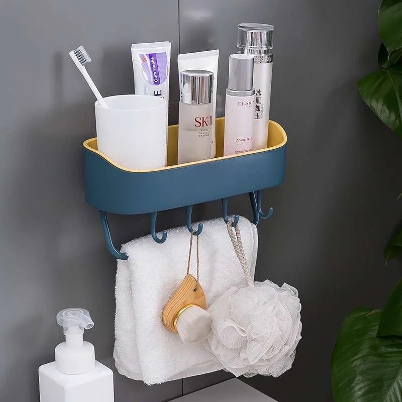 FS dinding kamar mandi plastik rak dapur gantung / bathroom organizer rak plastik gantung sabun panjang