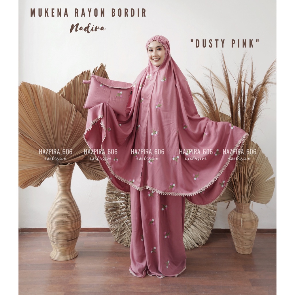 MUKENA DEWASA KATUN RAYON BORDIR NADIRA JUMBO