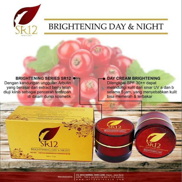 

Brightening day & night sr12 skincare herbal