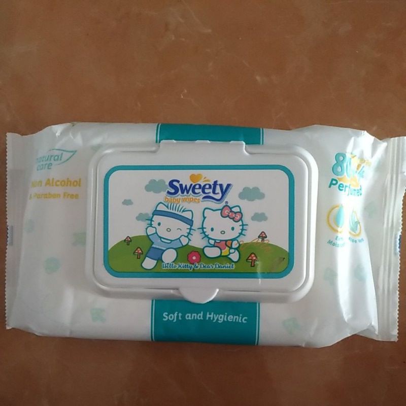 sweety baby wipes 84 sheets tutup flip top tisu basah tissue perfumed non alcohol