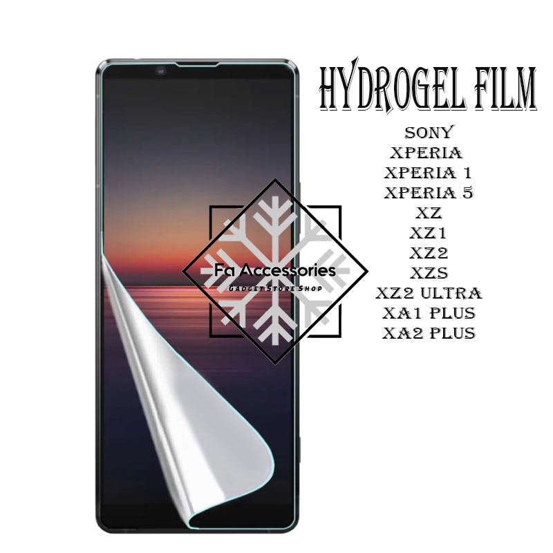 FA ANTI GORES JELLY HYDROGEL SONY XPERIA 1 5 8 10 XA1 XA2 ULTRA XZ XZ1 XZS ii iii II III IV PLUS LITE FULL SCREEN SHOCK