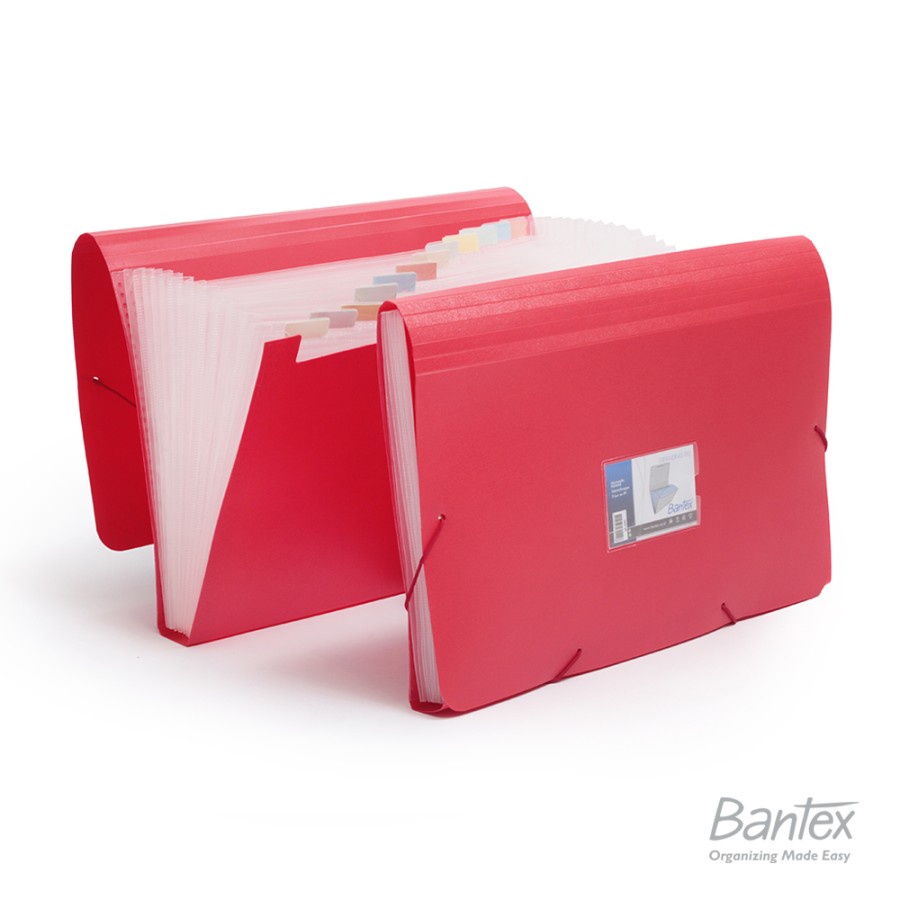 Bantex Expanding File Folio Red 3601 09