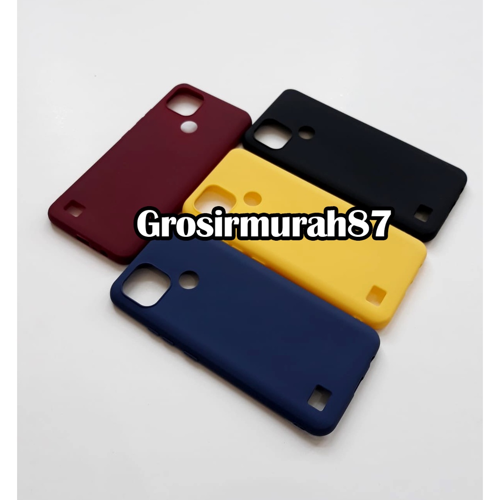 candy macaron softcase case tebal kondom hp realme c21 Pink maroon kuning hitam navy