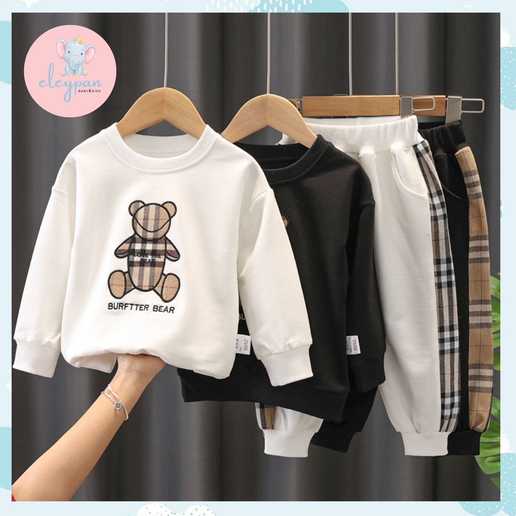 Setelan Sweater Anak Laki Laki dan Perempuan Import Kids Teddy Bear Sweatshirt