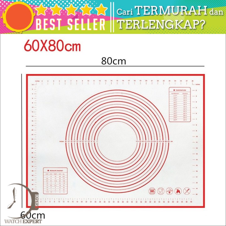 COD Alas Adonan Untuk Kue Fondant Baking Mat Silikon 60x80cm