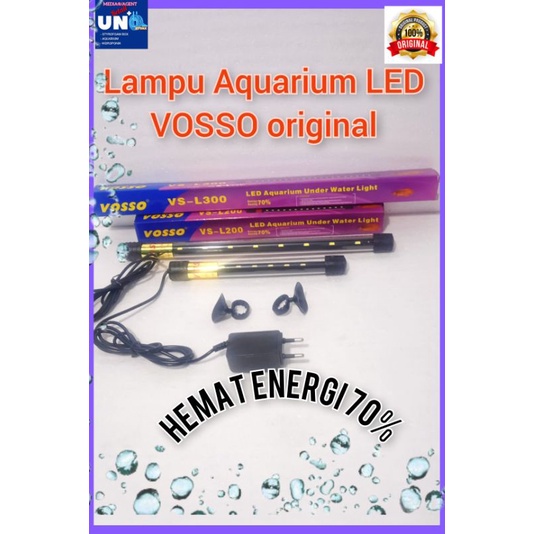 Lampu Aquarium LED VOSSO Original Hemat energi