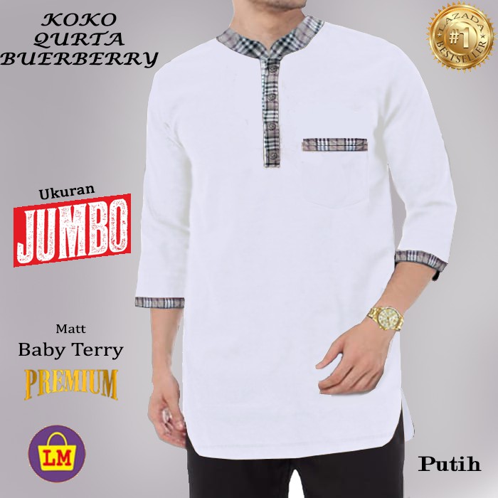 TERMURAH TERLARIS Baju Muslim Pria Koko Qurta berry Ukuran XL XXL XXXL LMS 08937 08939 08941