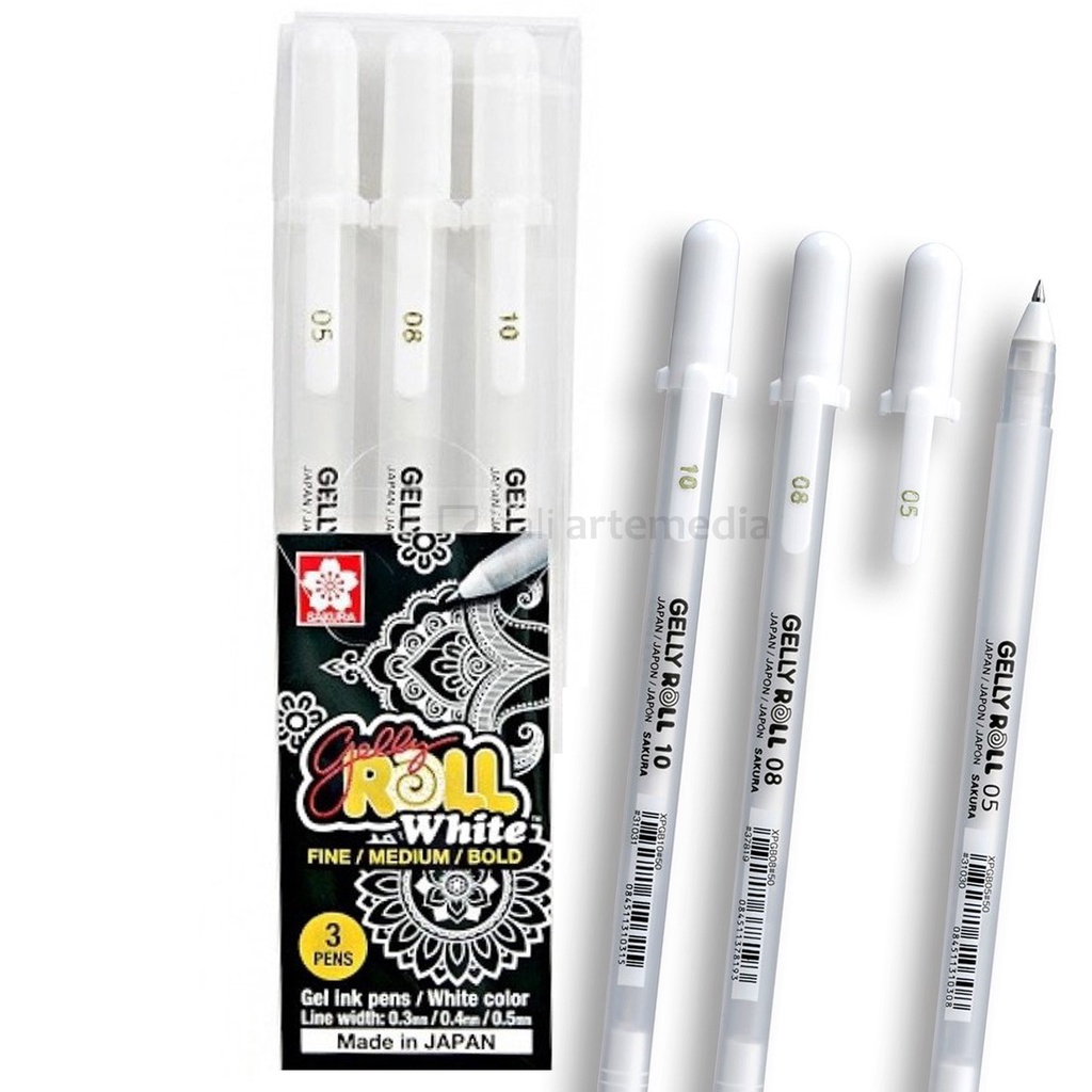 Sakura Gelly Roll White - Set of 3