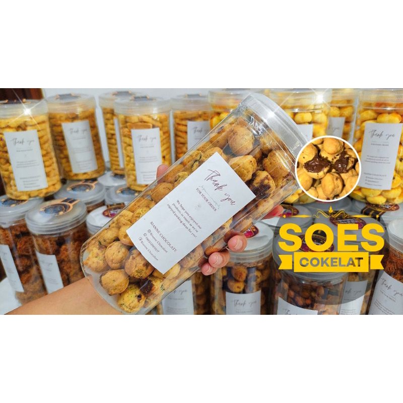 

Soes Kering Isi Krim Coklat Kemasan Toples Besar 1300ml