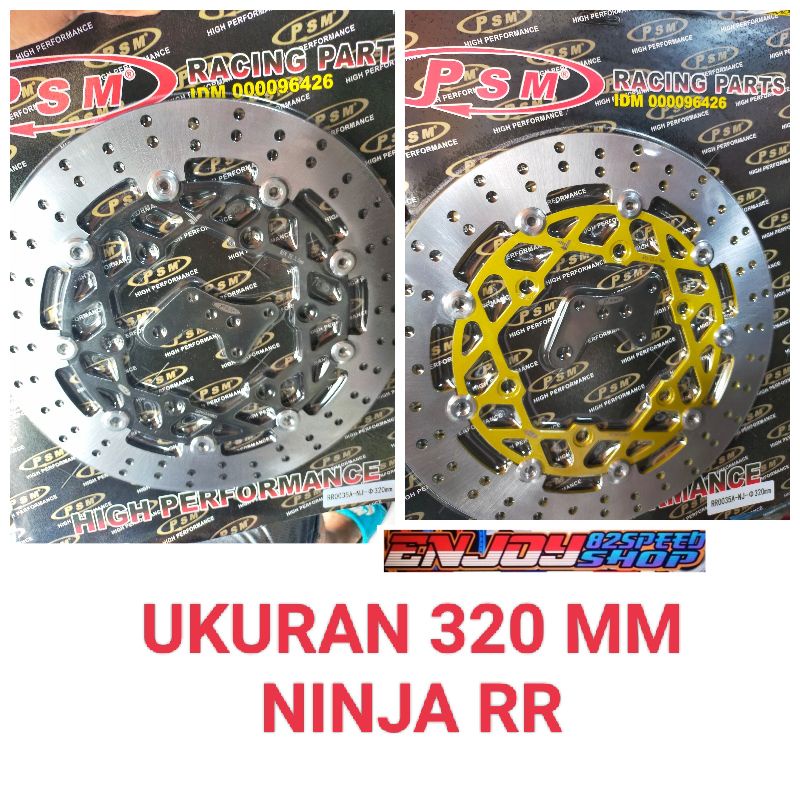 Disc piringan cakram depan Floating Psm ukuran 320 mm plus breket Pnp Ninja 150 RR