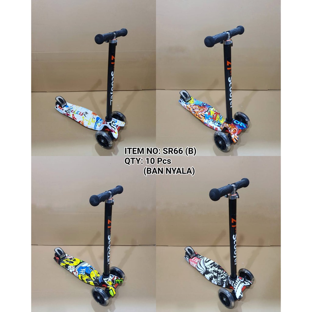 21st Kickboard Scooter MOTIF - Skuter Anak / Otoped Anak Roda 3