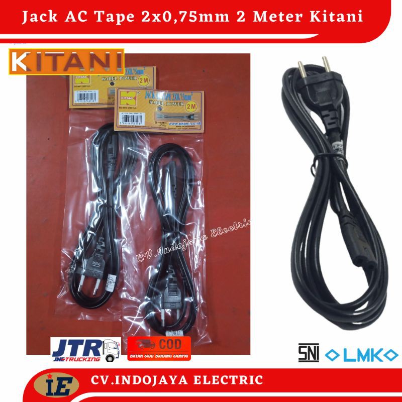 Kabel AC Tape (8)2 meter KITANI/Kabel Power Tape Ps dll