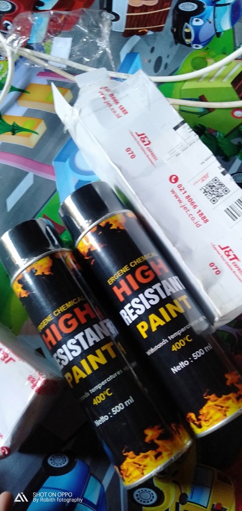 Cat High Temp Ergene Hr. 400 Derajat Celsius - Heat Resistant Paint - Cat Tahan Panas -cat Tahan Api