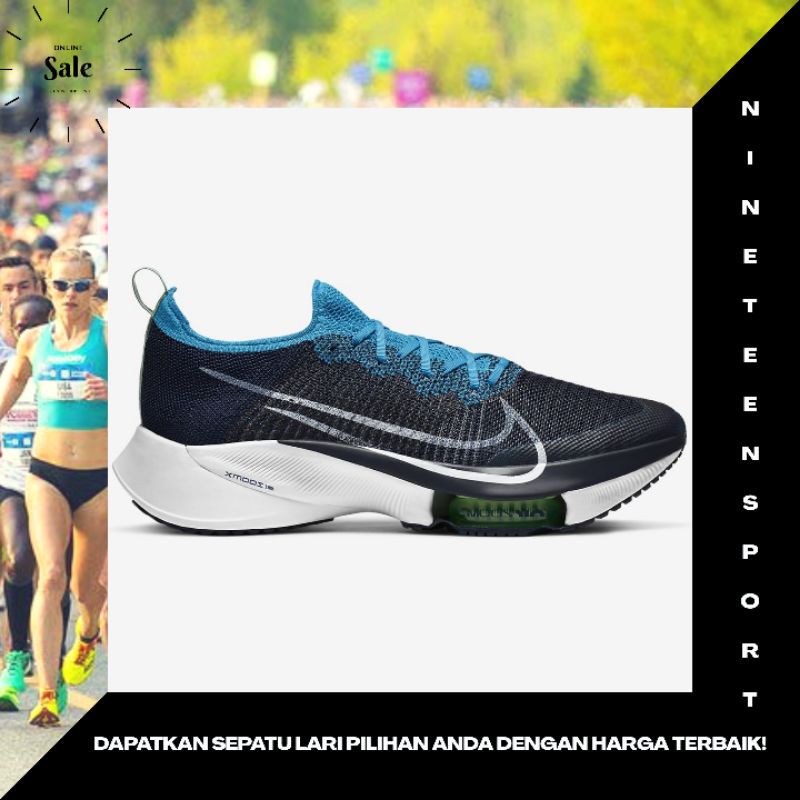 Sepatu Lari Nike Air Zoom Tempo Next% Blue Orbit Men Running Original BNIB