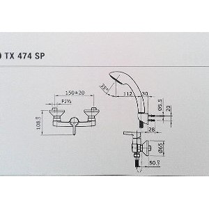 Jual Hand Shower Set TOTO   TX474SP Berkualitas