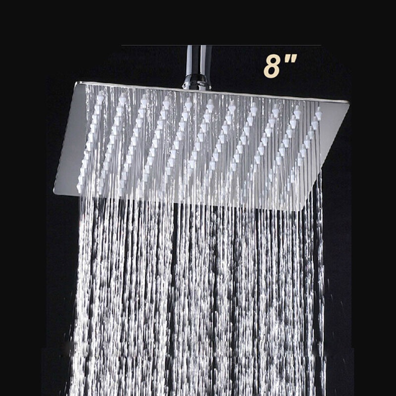 G8A bathe project kepala shower mandi bentuk kotak 8 inch Mewah 520gr Modern mk-702 silver Or-i