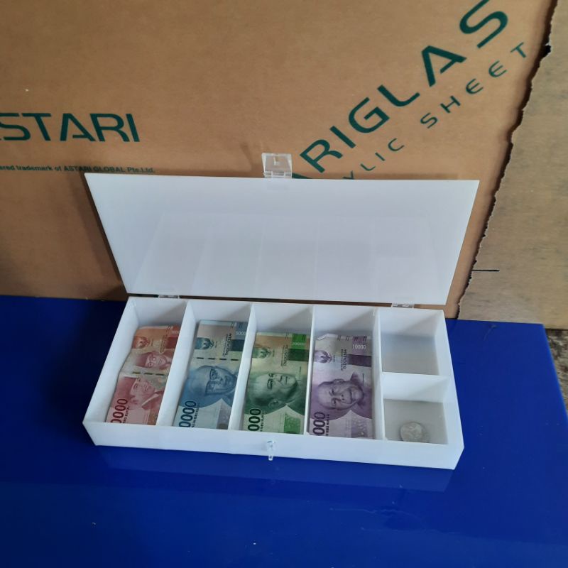 Acrylic Laci uang kasir/penyimpanan uang