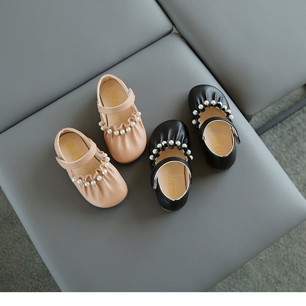 CG SH25-Sepatu Pesta Anak Perempuan Polos Stud Pearl