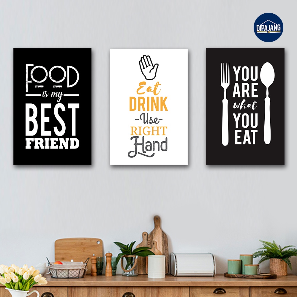 DipajangID Hiasan Dinding Wall Decor Dapur Pajangan Dinding Ruang Makan Dekorasi Dapur Quotes Modern