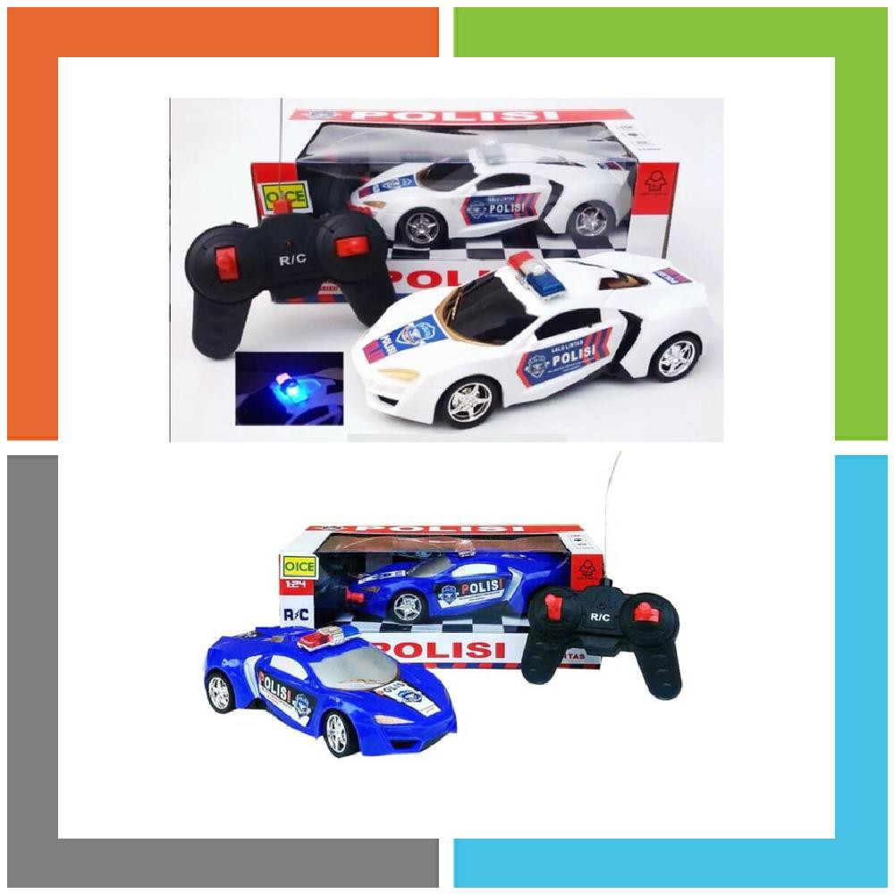 Mainan remote control RC mobil polisi police car sirine anak