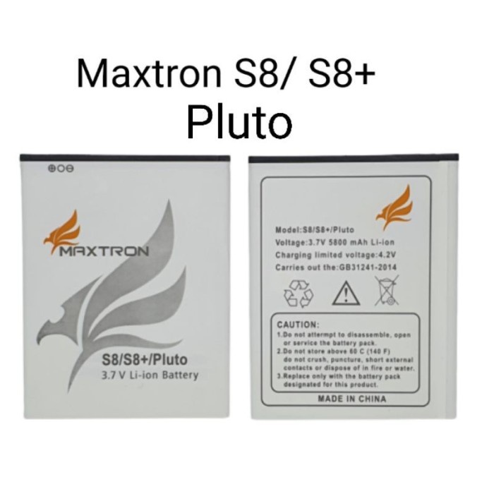 Pluto Hp Maxtron Baterai Batere Pro S8 S8 Reno S8 S8 Maxtron Batre Rai