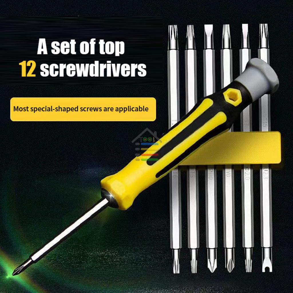 6IN1 OBENG SET MAGNET BULAK BALIK MAGNETIC PROFESIONAL SCREWDRIVER SET