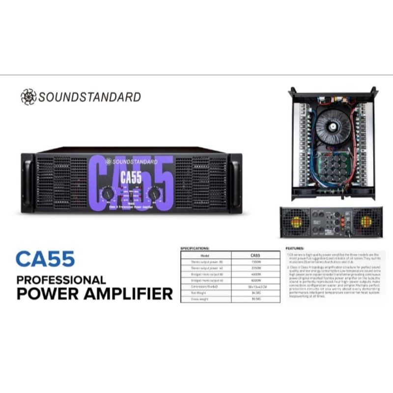Power Amplifier Soundstandard CA55 CA 55 CA-55 Class H TERBAIK