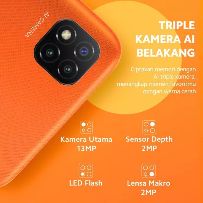 Xiaomi Redmi 9C (4GB+64GB) DotDrop 6.53&quot; HD+, Baterai 5000mAh, Helio G35, 13MP Kamera Garansi Resmi