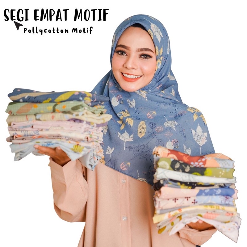 Segi Empat Motif Polycotton Part 2/Hijab Motif Viney