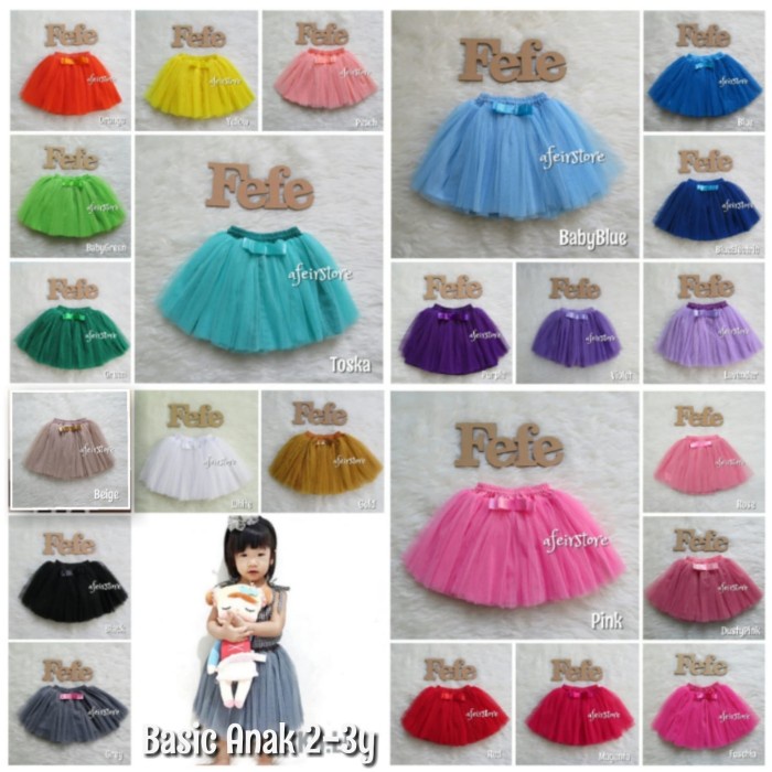 Basic Skirt Rok Tutu Anak - Bluelectric