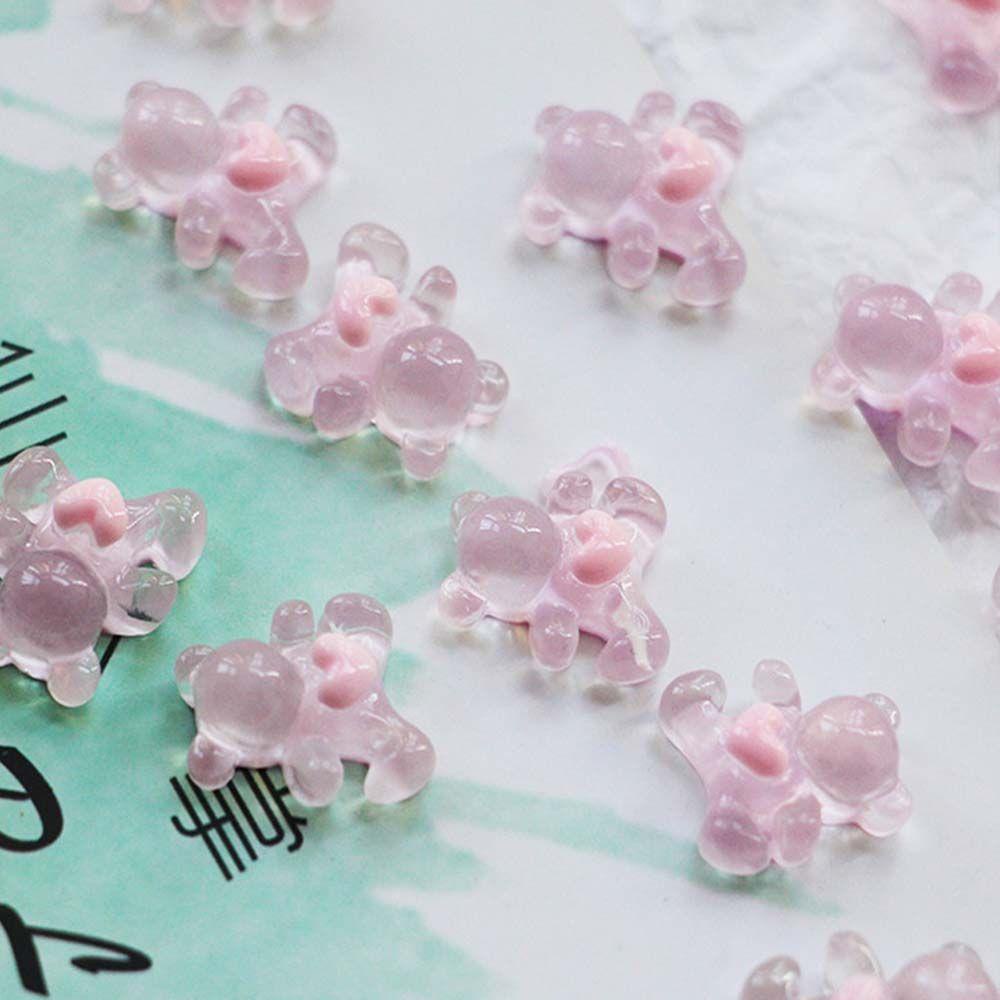 Agustin 3D Pesona Kuku DIY Manis Gaya Jepang Transparan Aksesoris Kuku Perhiasan Kuku Dekorasi Resin
