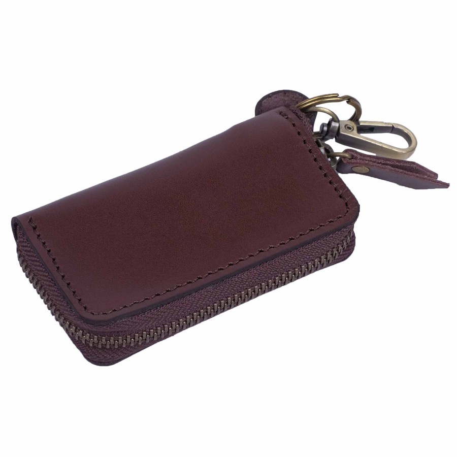 Dompet STNK Mobil Motor Gantungan Kunci Remote Keyless Kulit DSK-11 - Cokelat