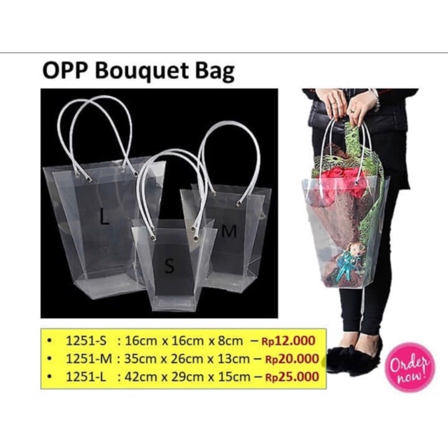

OPP Bouquet Bag - kantong handboquuet tas buket barang florist flower packaging