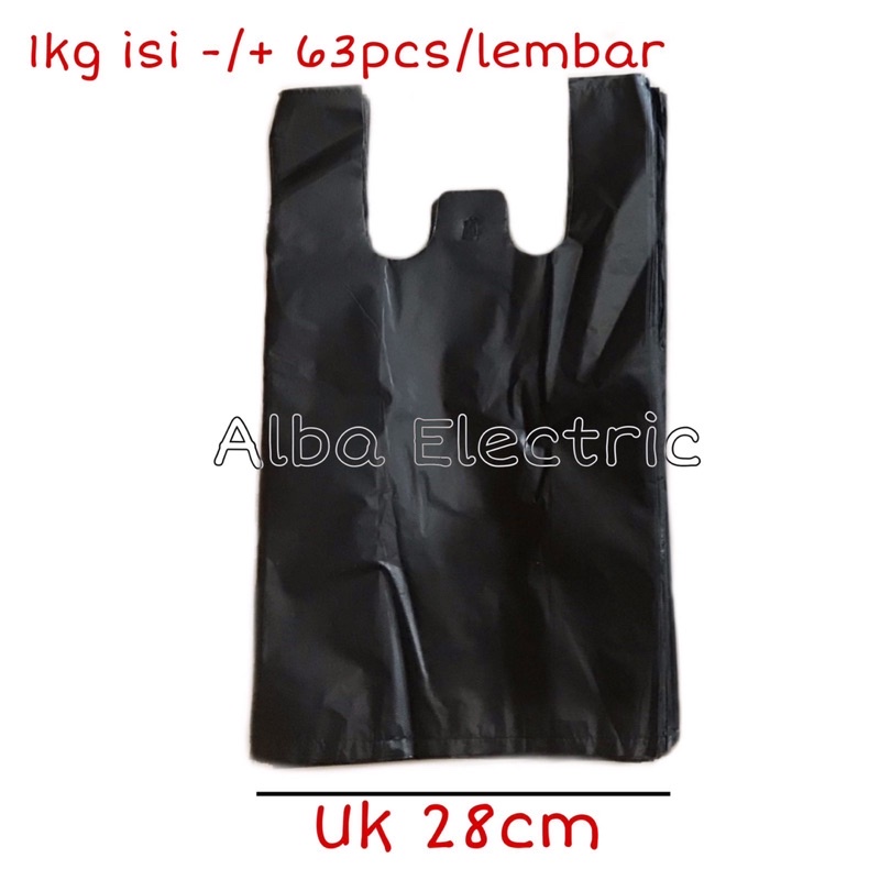 Kantong Plastik Kresek Kiloan Uk 17 cm - 35 cm Hitam Tebal 1 KG Plastik Kiloan Uk 28 cm 17cm 24cm 35cm