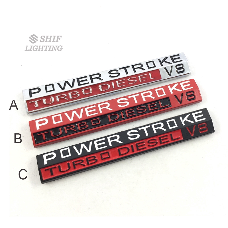 1 x Metal POWER STROKE TURBO DIESEL V8 Logo Car Auto Decorative Emblem Badge Sticker Decal