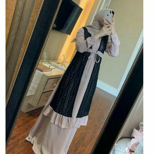 KAMILA DRESS BLACK SIZE L BY KAZANAA.ID