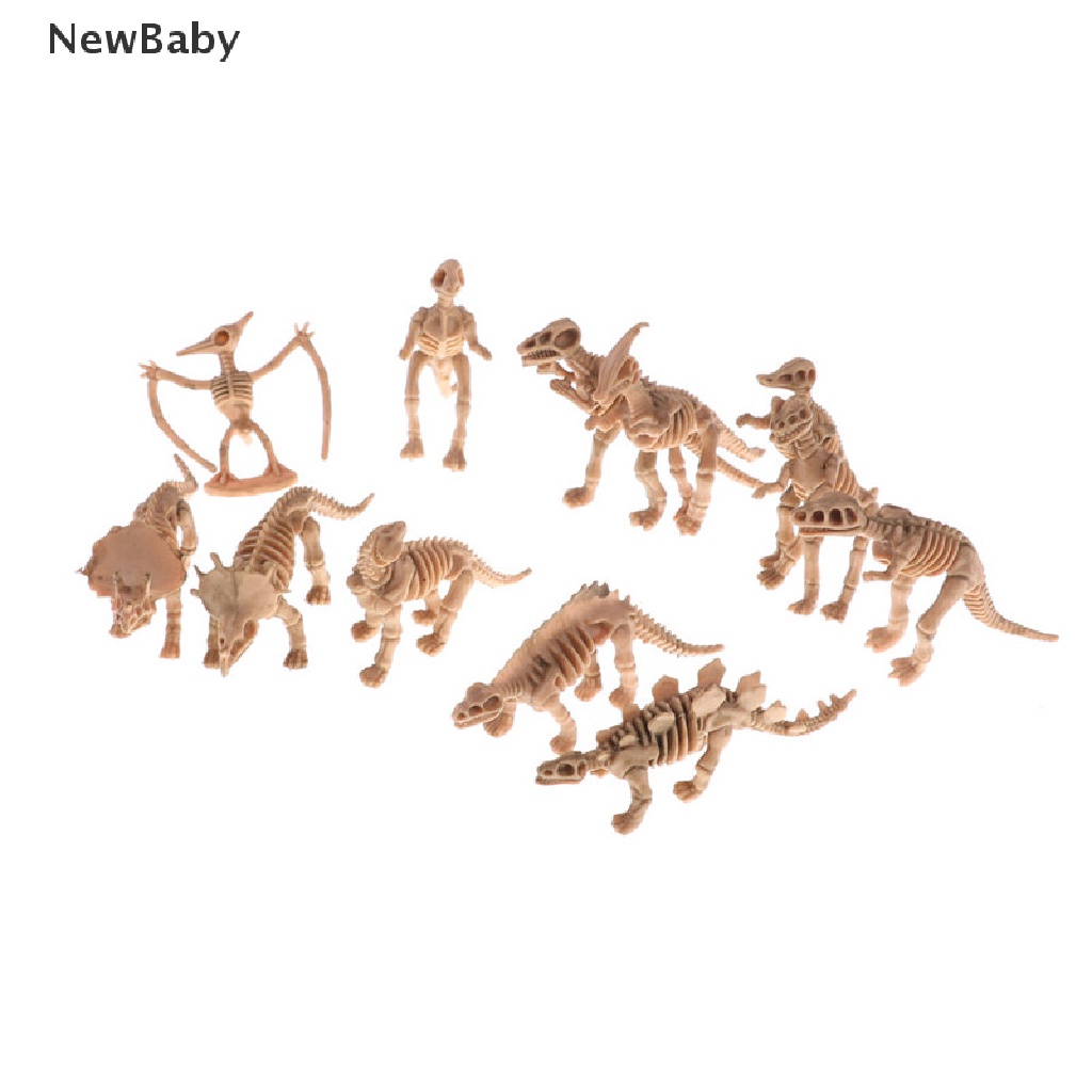 12pcs Mainan Fossil Dinosaurus Bahan Plastik Untuk Hadiah Anak