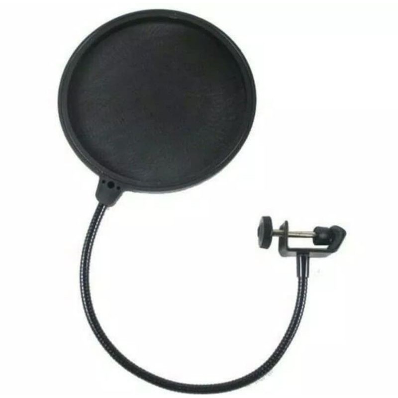 POP FILTER MIC DUAL LAYER WINDSCREEN DUAL LAYER  MICROPHONE MIKROFON