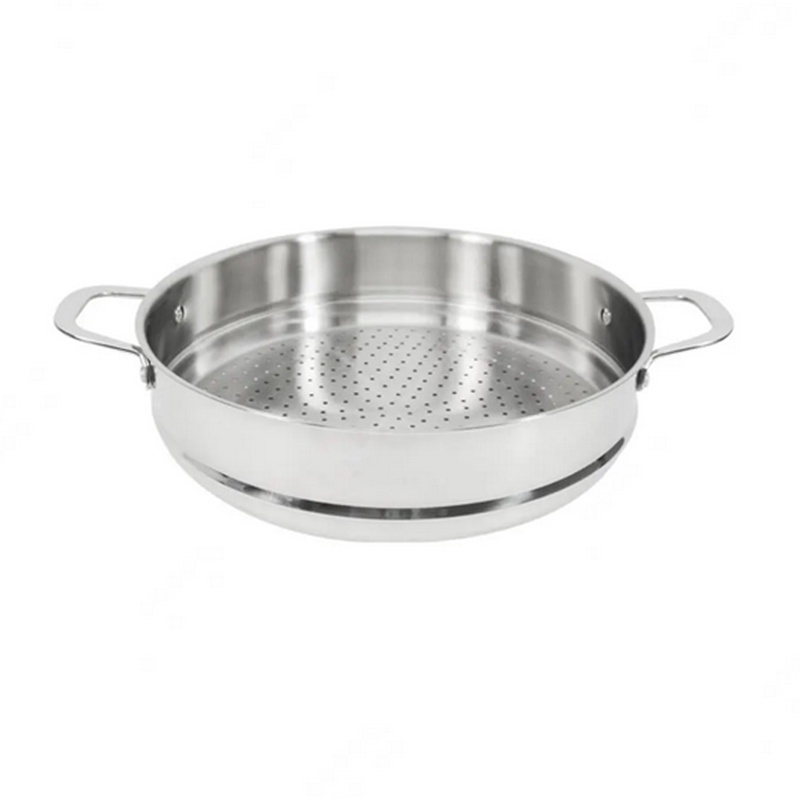 Culinart Pan Boil  32cm Alat Panci Masak Wajan Goreng Kukus dengan Tutup Kaca Culin Art Stainless