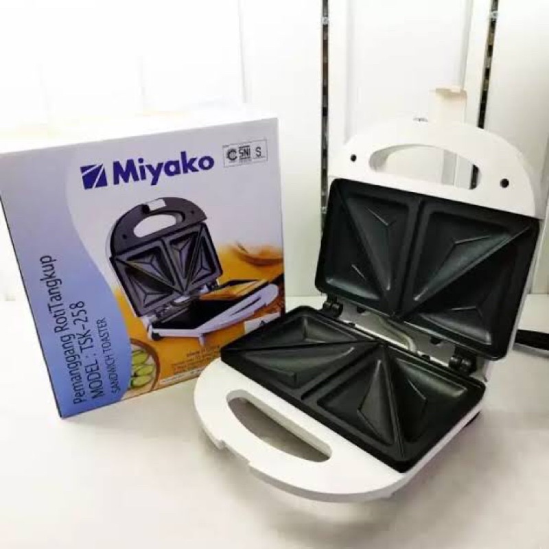 miyako tsk-258 toaster / pemanggang roti / sandwich toaster