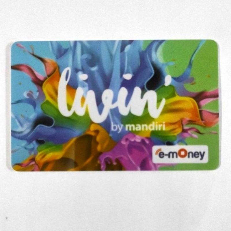 eMoney Mandiri LIVIN Green edition ORI /Like eTOLL Tapcash Flazz or Brizzi