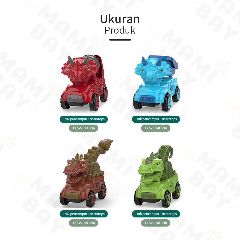 Mamibayi mainan dinosaurus Engineer 4 motive mainan mobil mobilan