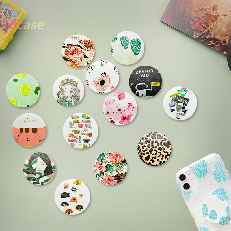 High Quality Popsocket Mobile Ring Green Plants Flowers Fruits Design untuk Mobile Phone Stand Holder