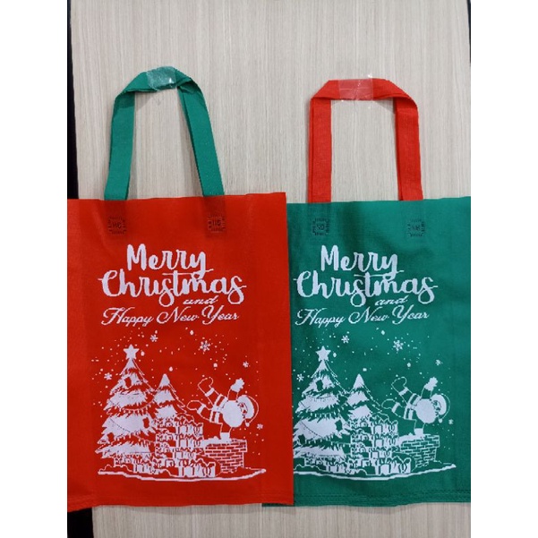 

(LUSINAN 12pcs) Goodie bag Natal tas hampers/ tas spunbond