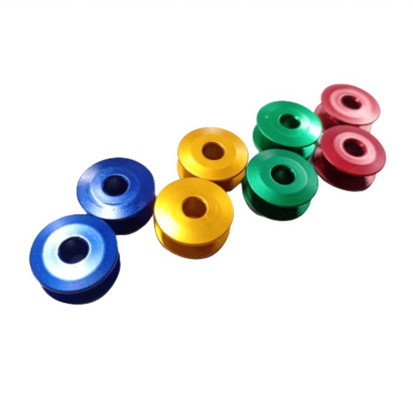 Spull Aluminium /Spool Bobbins Blue Mesin Jahit High Speed