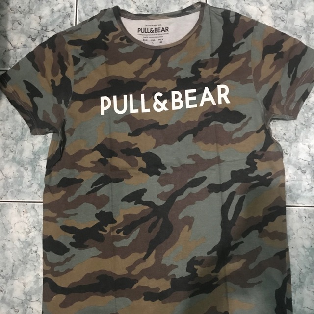 pull and bear army t shirt